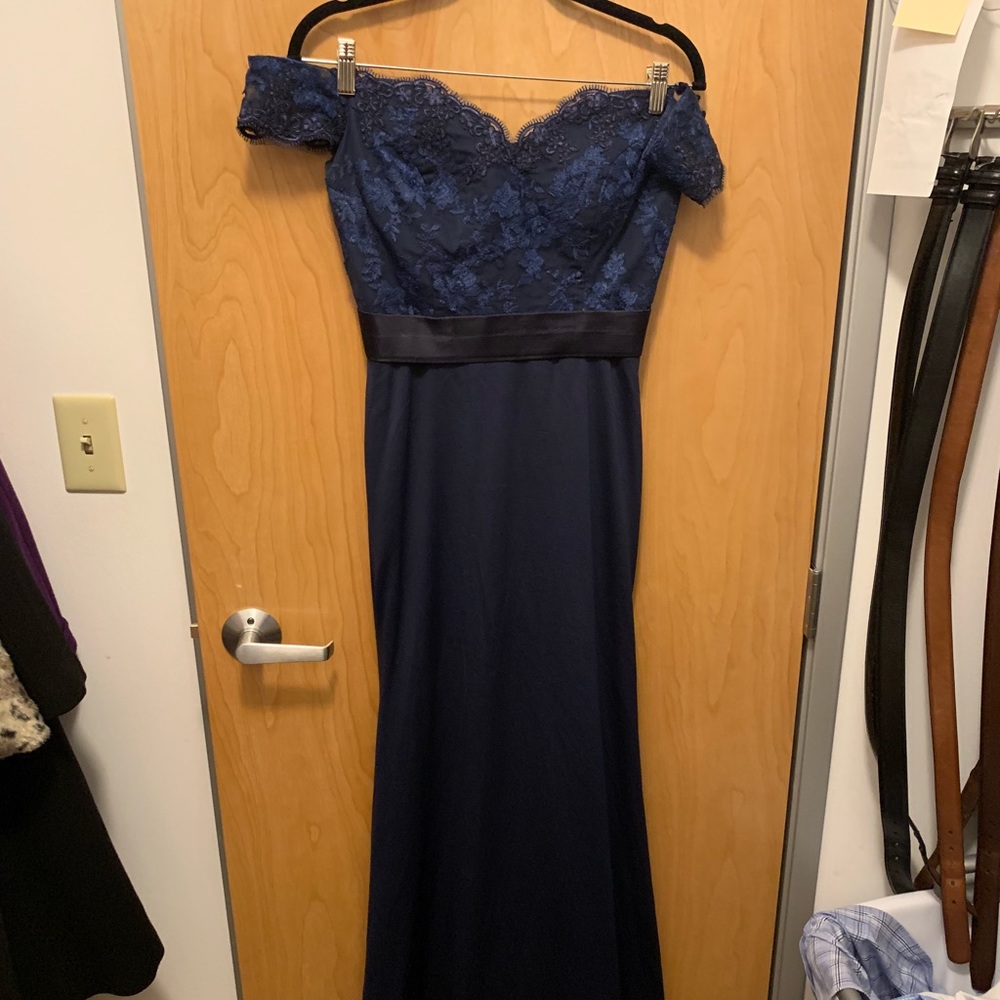 Navy blue bridesmaids dress